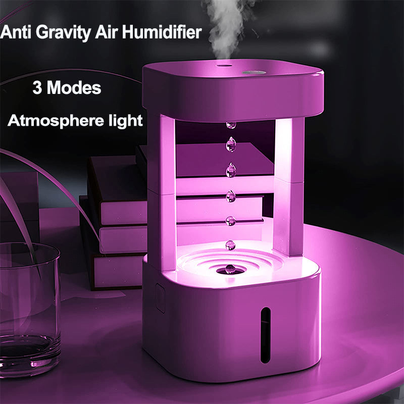 Anti-Gravity Water Drop Humidifier – Quiet Ambient Mist Lamp (580ml)