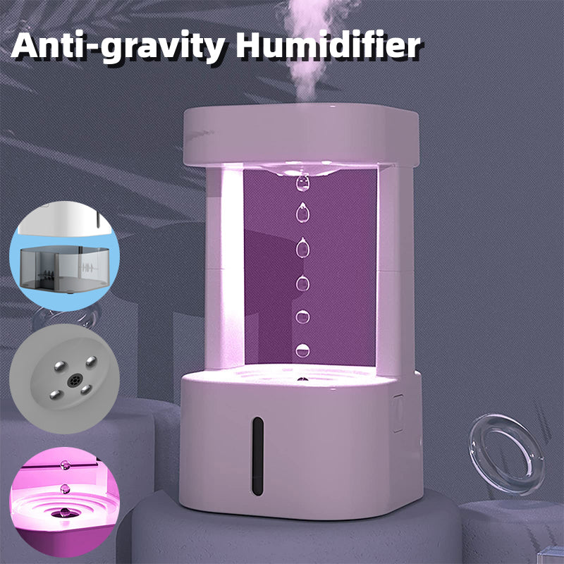 Anti-Gravity Water Drop Humidifier – Quiet Ambient Mist Lamp (580ml)